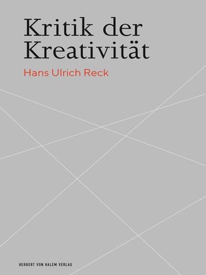 cover image of Kritik der Kreativität